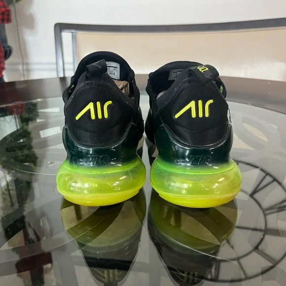 Nike Air Men's Max 270 Black Volt Oil Grey Size 10 - Picture 6 of 7